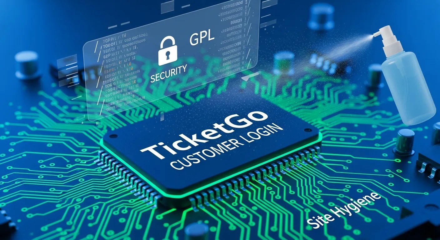 TicketGo Customer Login Add On GPL Security and Site Hygiene